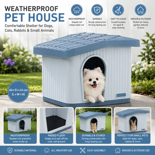 Durable plastic pet house - pet, all