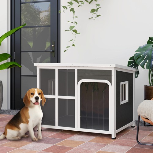 Wooden dog house outdoor - outdoor,