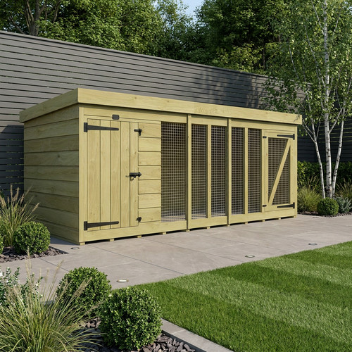 Dog kennel and run full - kennel,