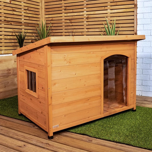 Large wooden dog - large, outdoor