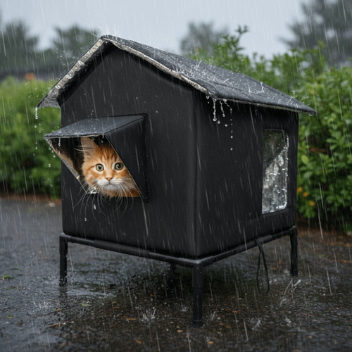 Outdoor cat shelter waterproof - cat,