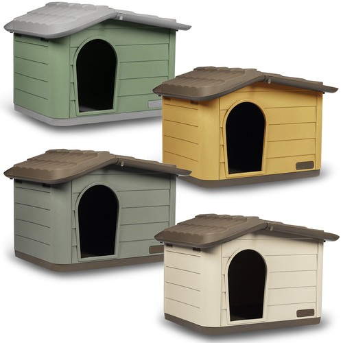 Plastic dog house pet kennel - house,