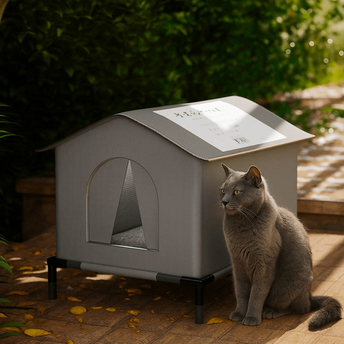 Cat winter insulated - winter, house