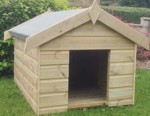 Wooden dog kennel - kennel, t&g
