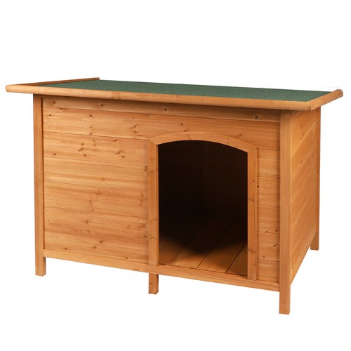 80cm elevated wooden dog house - wooden,