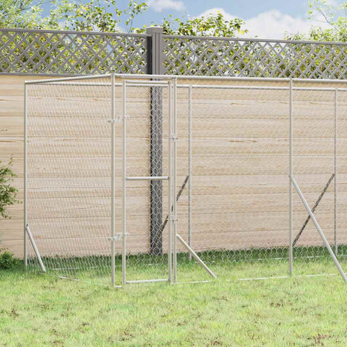 Outdoor dog kennel silver - kennel,