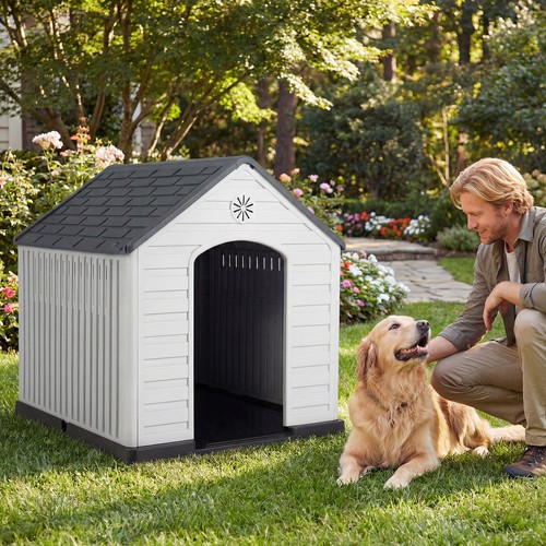 Large plastic dog - plastic, house